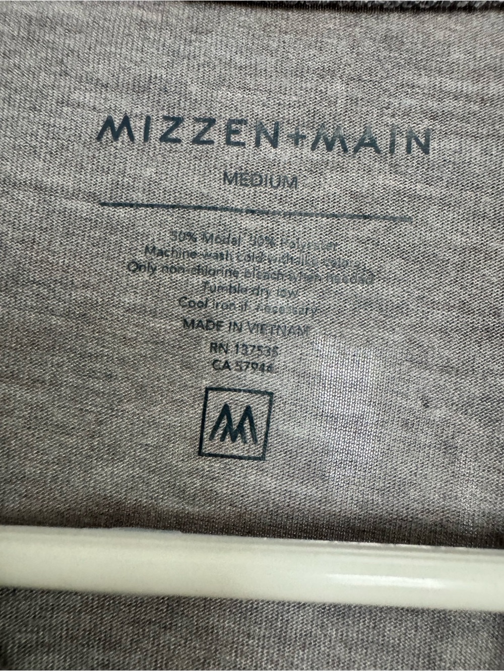 Mizzen+Main Heather Gray Performance Tee